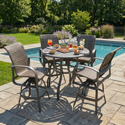 Wakefield 5 Piece Woven Bar Height Group - The Great Escape