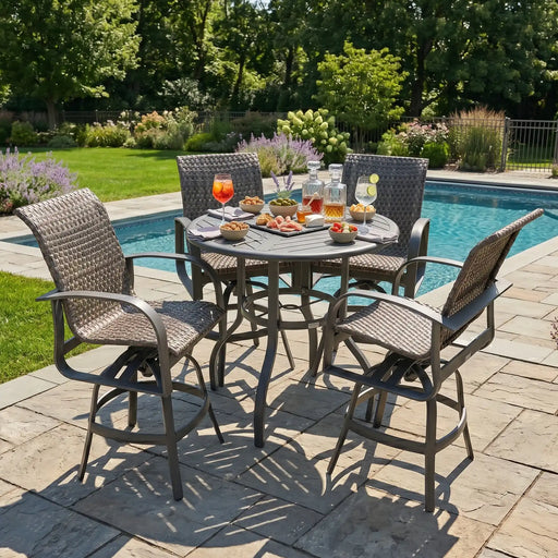Wakefield 5 Piece Woven Bar Height Group - The Great Escape