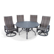 Wakefield 5 Piece Woven Dining Group With 2 Swivel Rockers - The Great Escape
