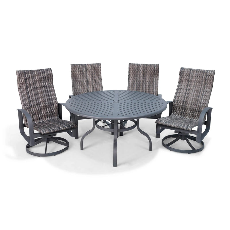 Wakefield 5 Piece Woven Dining Group With 2 Swivel Rockers - The Great Escape
