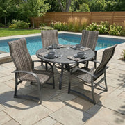 Wakefield 5 Piece Woven Dining Group - The Great Escape