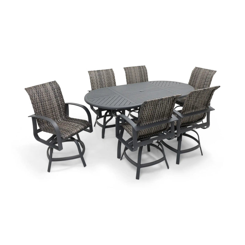 Wakefield 7 Piece Woven Counter Height Group - The Great Escape
