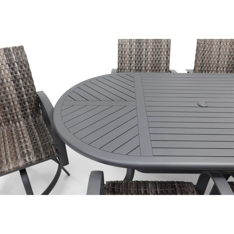 Wakefield 7 Piece Woven Counter Height Group - The Great Escape