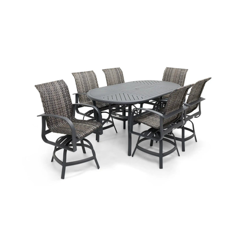 Wakefield 7 Piece Woven Counter Height Group - The Great Escape