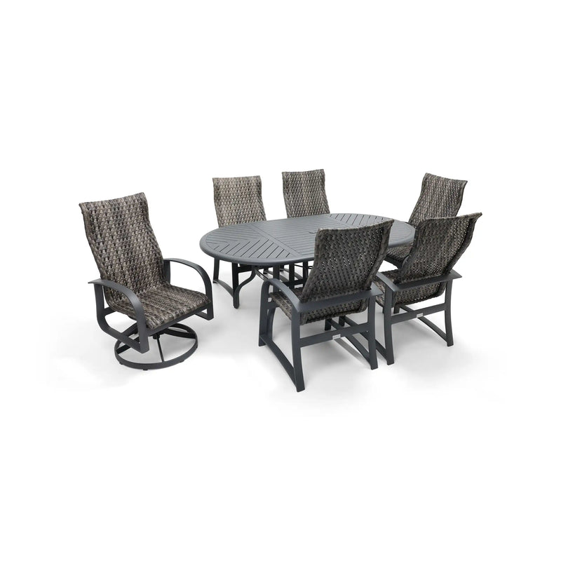 Wakefield 7 Piece Woven Oval Dining Group - The Great Escape
