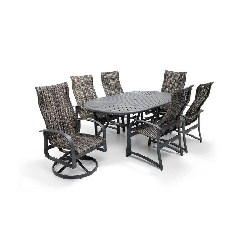 Wakefield 7 Piece Woven Oval Dining Group - The Great Escape