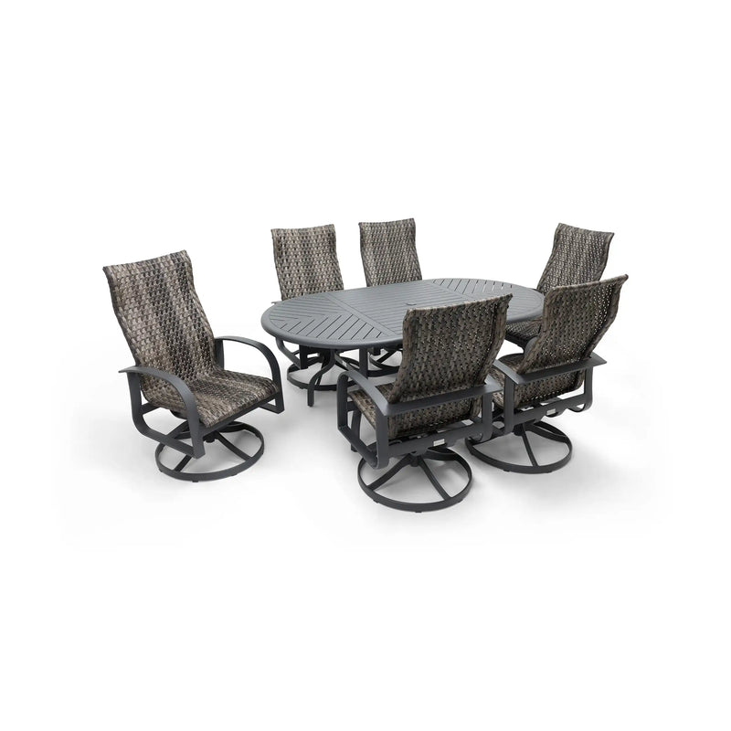 Wakefield 7 Piece Woven Oval Dining Group - The Great Escape