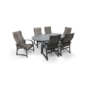 Wakefield 7 Piece Woven Oval Dining Group - The Great Escape