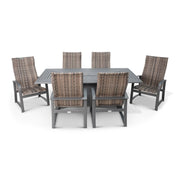 Wakefield 7 Piece Woven Dining Firepit Group - The Great Escape