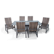 Wakefield 7 Piece Woven Dining Firepit Group - The Great Escape