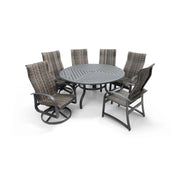 Wakefield 7 Piece Woven Round Dining Group - The Great Escape