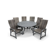 Wakefield 7 Piece Woven Round Dining Group - The Great Escape