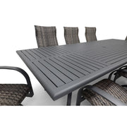 Wakefield 9 Piece Woven 44"x112" Rectangle Dining Group - The Great Escape