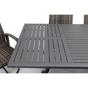 Wakefield 9 Piece Woven 44"x112" Rectangle Dining Group - The Great Escape