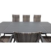 Wakefield 9 Piece Woven 44"x112" Rectangle Dining Group - The Great Escape