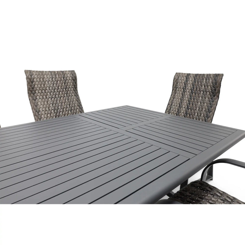 Wakefield 9 Piece Woven 44"x112" Rectangle Dining Group - The Great Escape