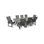 Wakefield 9 Piece Woven 44"x112" Rectangle Dining Group - The Great Escape