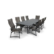 Wakefield 9 Piece Woven 44"x112" Rectangle Dining Group - The Great Escape