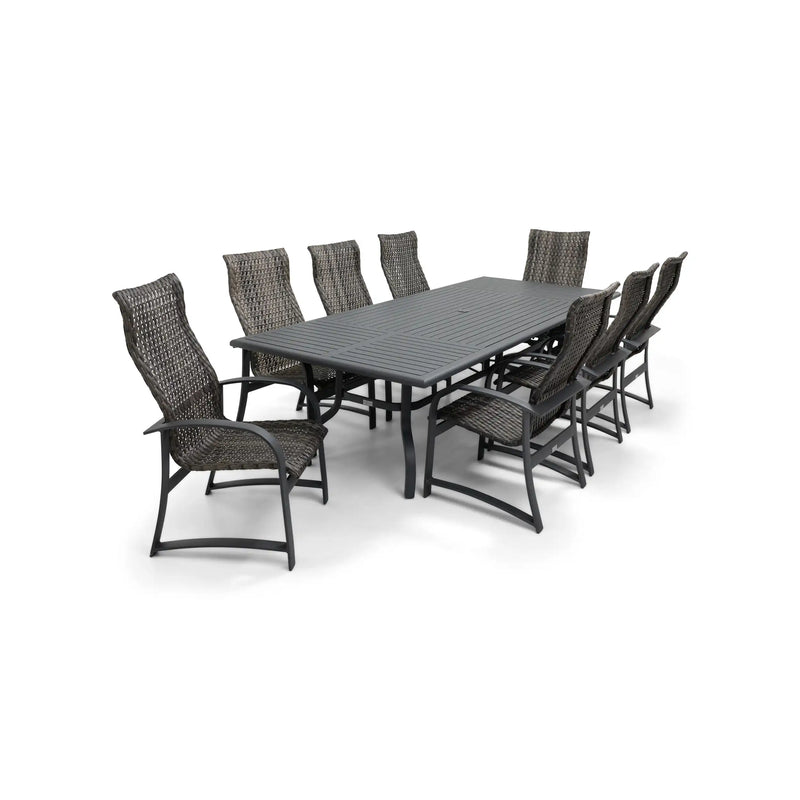 Wakefield 9 Piece Woven Dining Group W/ 44