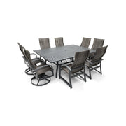 Wakefield 9 Piece Woven Rectangle Dining Group - The Great Escape