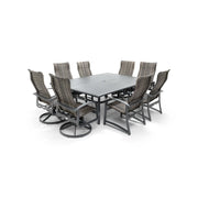 Wakefield 9 Piece Woven Rectangle Dining Group - The Great Escape