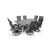 Wakefield 9 Piece Woven Rectangle Dining Group - The Great Escape