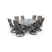Wakefield 9 Piece Woven Rectangle Dining Group - The Great Escape
