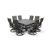 Wakefield 9 Piece Woven Square Dining Group - The Great Escape