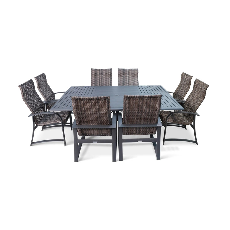 Wakefield 9 Piece Woven Dining Group - The Great Escape