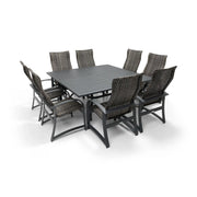 Wakefield 9 Piece Woven Square Dining Group - The Great Escape