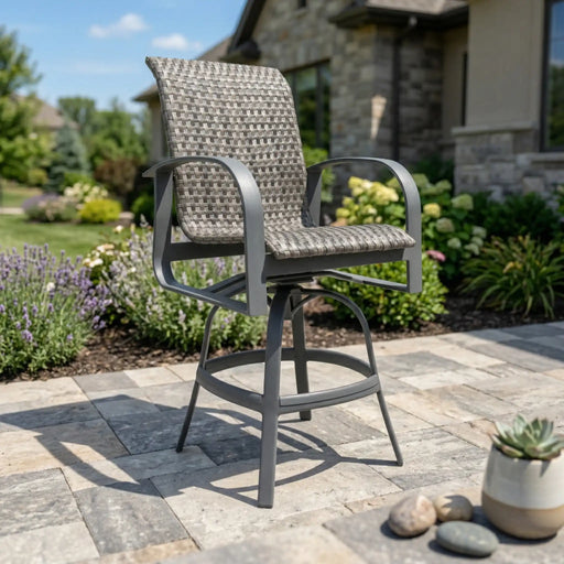 Wakefield Woven Swivel Barstool - The Great Escape