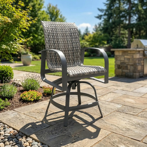 Wakefield Woven Swivel Counter Height Stool - The Great Escape