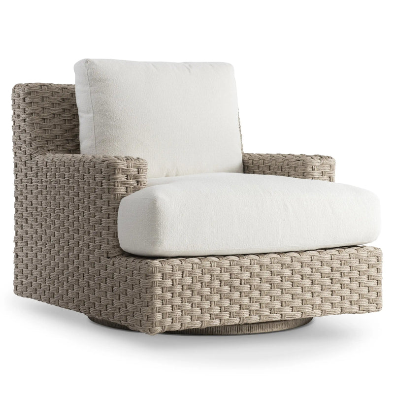 Trieste Woven Swivel Chair - The Great Escape