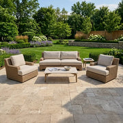 Trieste 5 Piece Woven Sofa Chat Group - The Great Escape