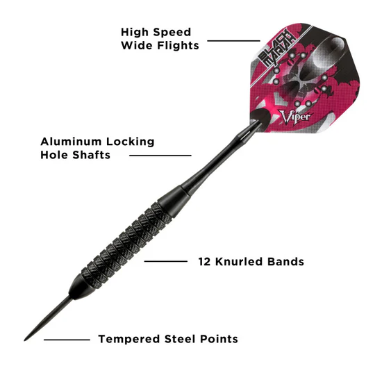 Viper Black Mariah Steel Darts 22G - The Great Escape