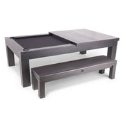 Brunswick Contender Galveston 8 Ft Table and Dining Top Half with Storage Bench Cues and Balls The Great Escape