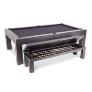 Brunswick Contender Galveston 8 Ft Table with Open Storage Bench Cues and Balls The Great Escape