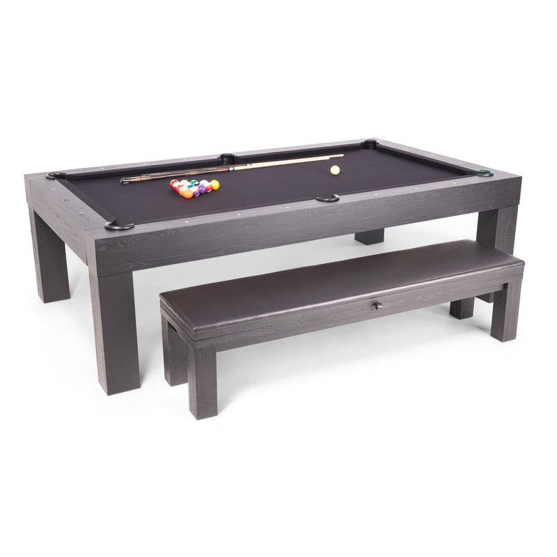 Brunswick Contender Galveston 8 Ft Table with Storage Bench Cues and Balls The Great Escape