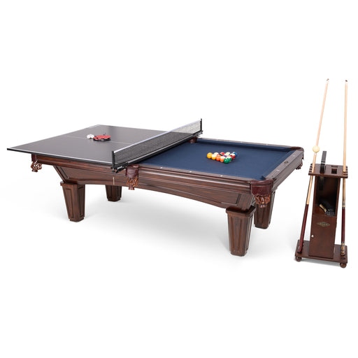 Brunswick Contender Glenwood 8 Ft Table with Conversion Top with Play Accessories and Cue Rack Bundle The Great Escape