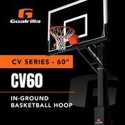 Goalrilla Basketball CV Series - 60" CV60 In-Ground Basketball Hoop - The Great Escape