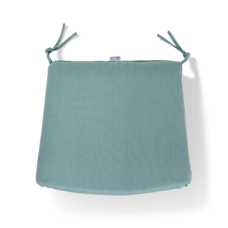 Picture of dining seat pad in canvas seaglass