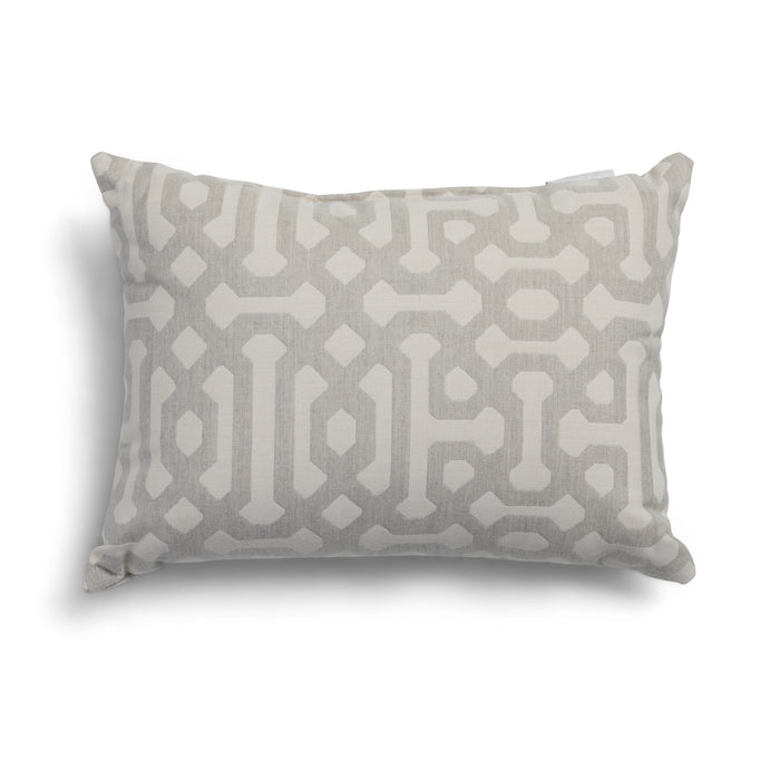 St Albans Fretwork Pewter Skinny Lumbar Pillow - The Great Escape