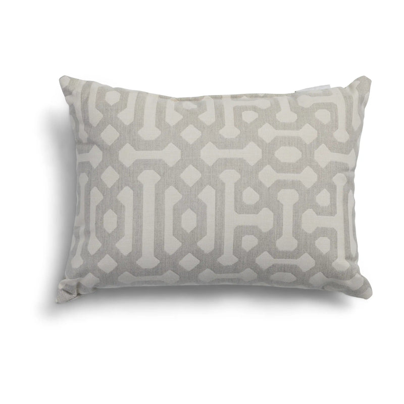 St Albans Fretwork Pewter Skinny Lumbar Pillow - The Great Escape