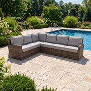 Woodridge 4 Piece Sectional Group Canvas Steel - The Great Escape