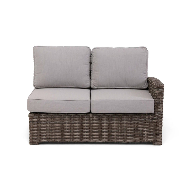 Woodridge Left Arm Loveseat Section Canvas Steel - The Great Escape