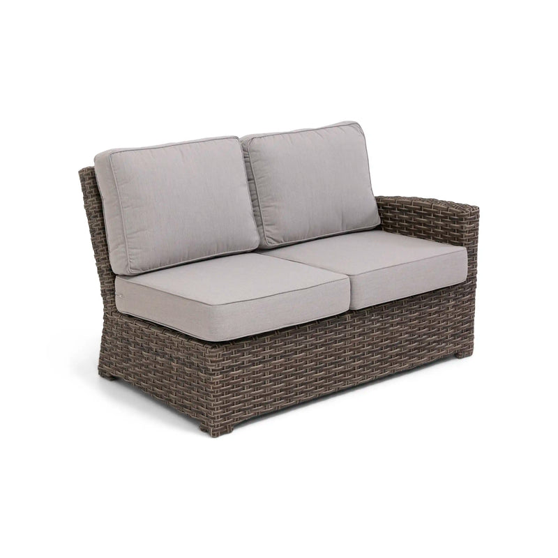 Woodridge Left Arm Loveseat Section Canvas Steel - The Great Escape