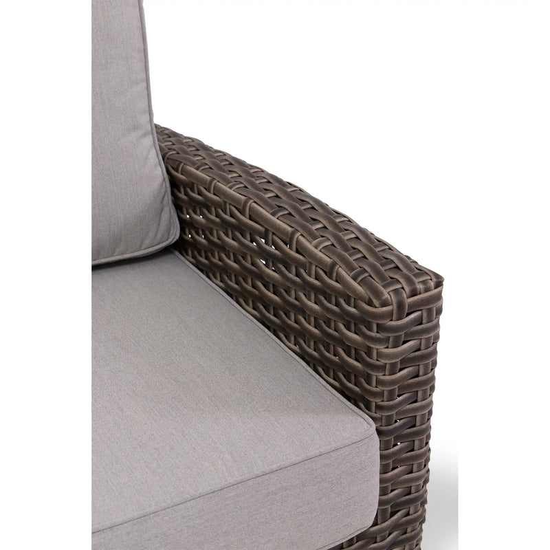 Woodridge Left Arm Loveseat Section Canvas Steel - The Great Escape