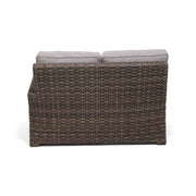 Woodridge Left Arm Loveseat Section Canvas Steel - The Great Escape