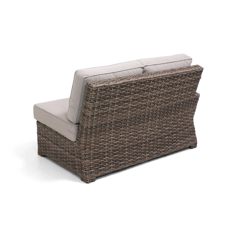 Woodridge Right Arm Loveseat Section Canvas Steel - The Great Escape