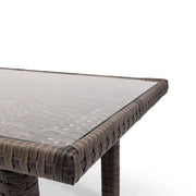Woodridge 34"x66" Woven Conversation Table W/ Glass - The Great Escape